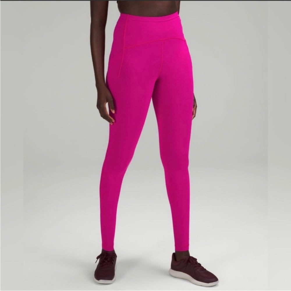 Super sonic PINK lululemon swift speed tights high rise 28” size 6 NWOT leggings